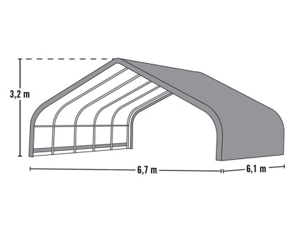 ShelterLogic Run-In-Shed 6,7 × 6,1 m