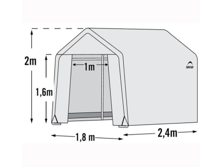 ShelterLogic 1,8 × 2,4 m fehér-zöld