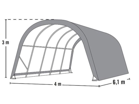 ShelterLogic Run-In-Shed 4 × 6,1 m