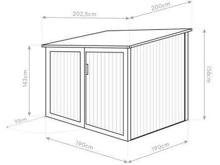 Westmann (h. 200 × sz. 203 × m. 158 cm)