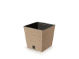 Műanyag virágcserép betéttel Furu Square Low ECO Wood