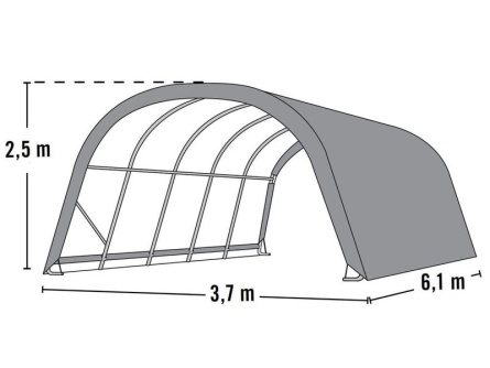 ShelterLogic Run-In-Shed 3,7 × 6,1 m