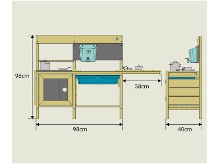 Fa játékkonyha Marmot