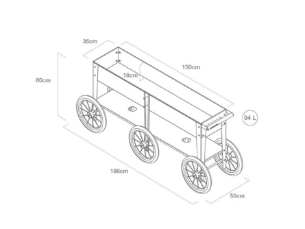 Herstera Garden Wheels 94 l