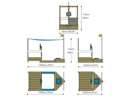 Kalózhajó formájú homokozó