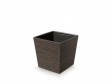 Műanyag virágcserép betéttel Furu Square Low ECO Wood