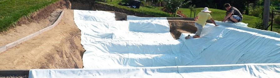 Nem szövött geotextília a tavak építéskor
